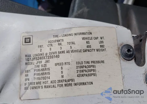 1999 Chevrolet Cavalier Ls из США, поврежденный, VIN 1G1JF5240X7239140